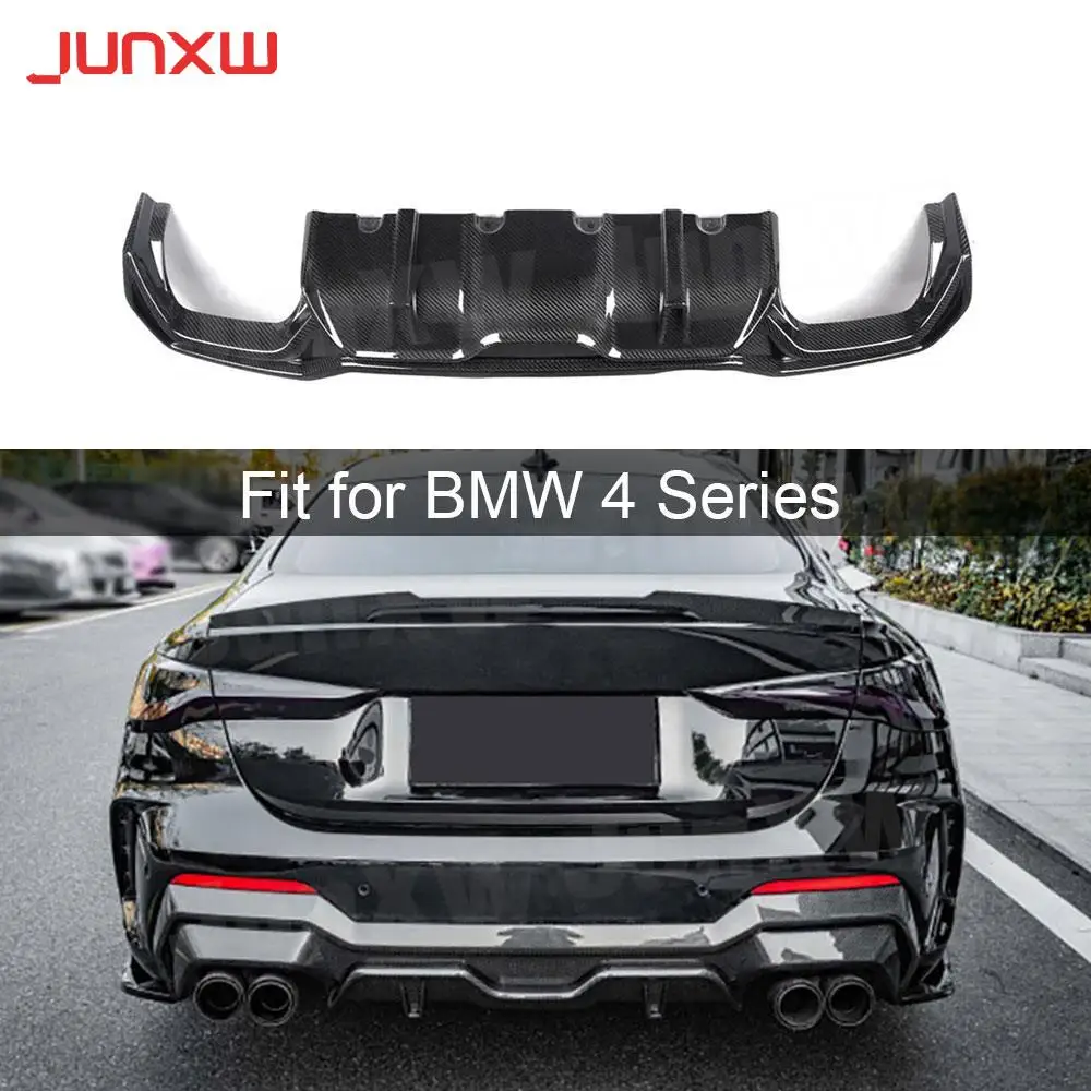 

Dry Carbon Fiber Rear Bumpers Skirt For BMW 4 Series G22 G23 Coupe 2021 + Rear Lip Diffuser Car Styling Accessories FRP