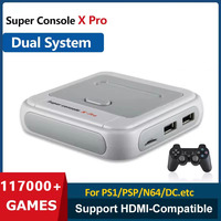 SUMMER SALE Gifts Super Console X Pro Retro Game Console Support 50 Emulators 117000 Video Games for DC/MAME/Naomi with Gamepads