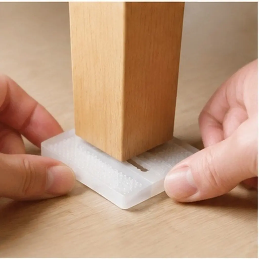 12Pcs Furniture Leveling Shims Heavy Duty Plastic Wedges Easy Installation Table Leveler Blocks for Kitchen Table Desk Uneven