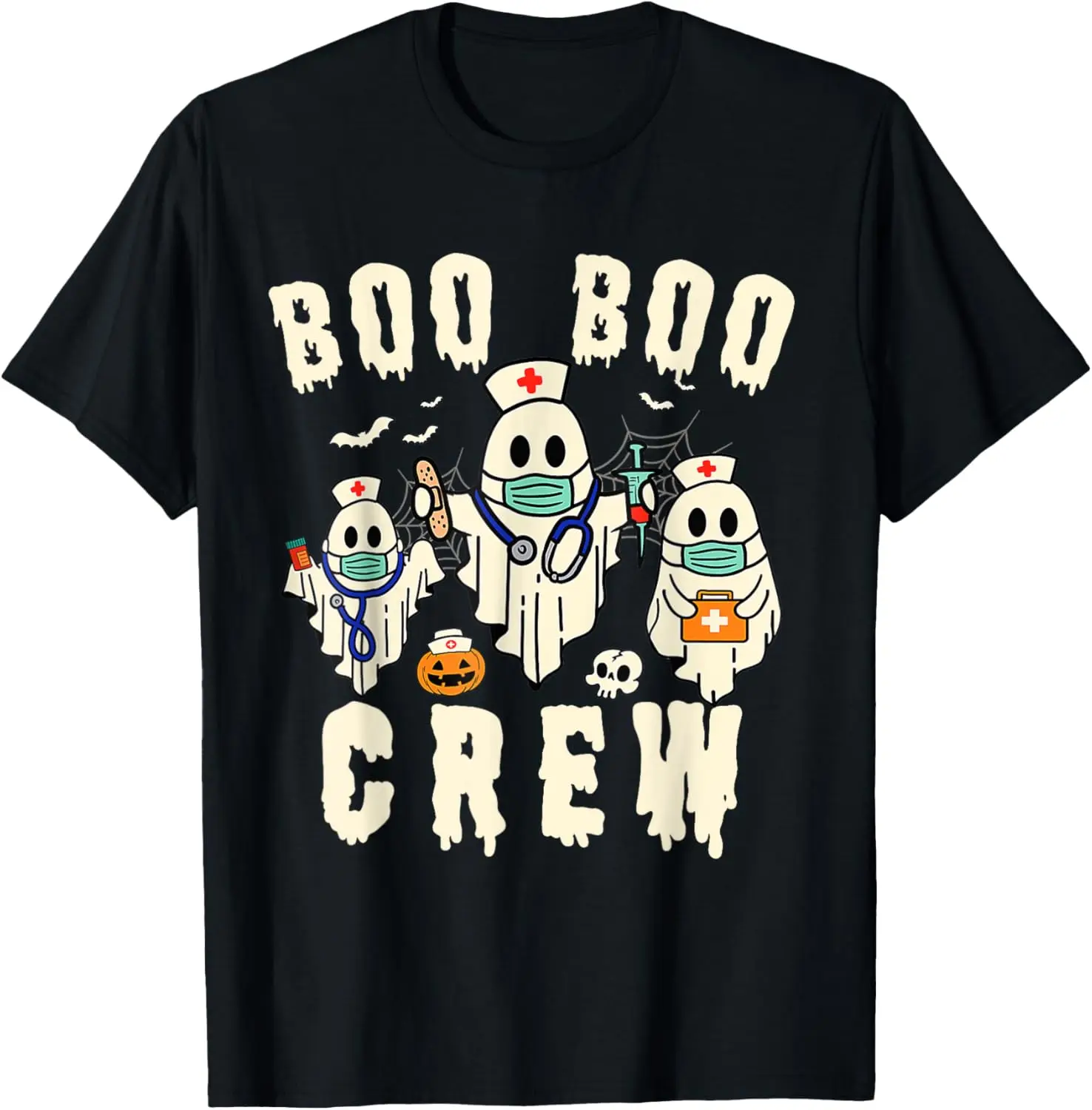 Boo Boo Crew Fantasma Halloween Enfermera paramédica RN ER NICU LPN Camiseta