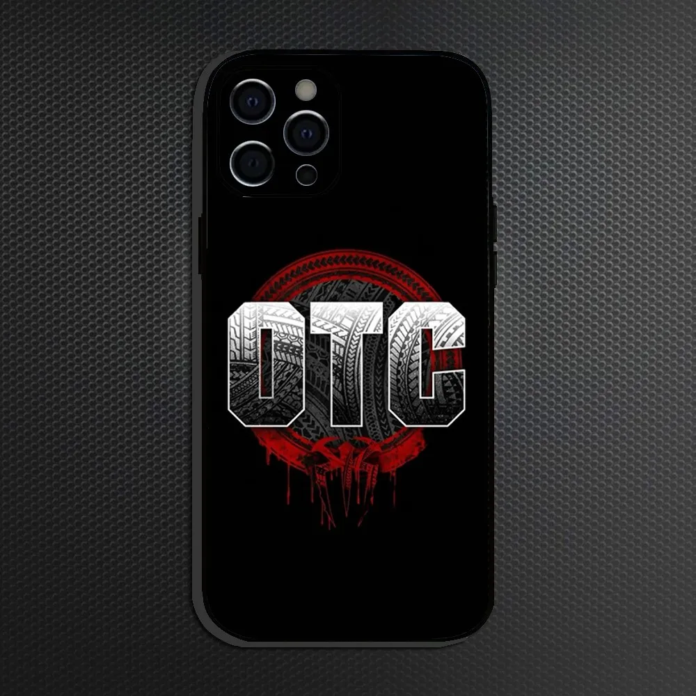 Etui na telefon OTC WWE do iPhone 16,15,14,13,12,11 Plus, Pro Max, miękki silikonowy czarny pokrowiec