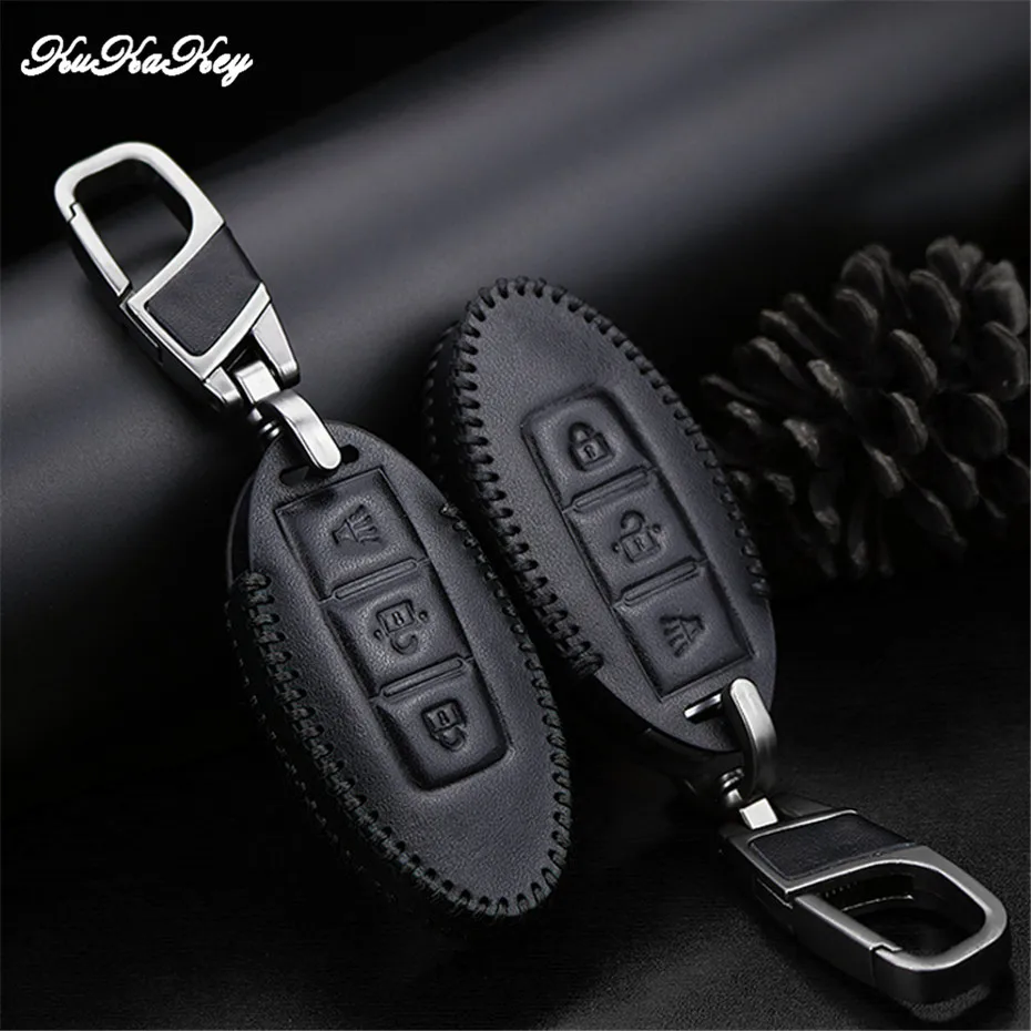 Car Key Case Cover Protective Key Shell Skin Bag For Nissan Qashqai Juke Note Almera Teana Tiida Murano Pathfinder Infiniti Q50