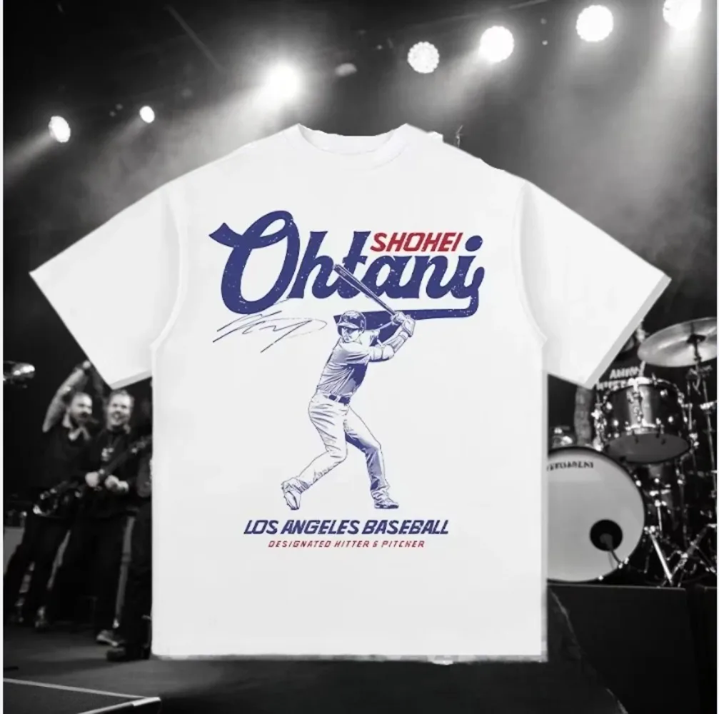 

Shohei Ohtani Cotton T Shirt Baseball Star High Street T-shirt Breathable Top Adult Crewneck Casual TShirt Summer Tee Tops Women