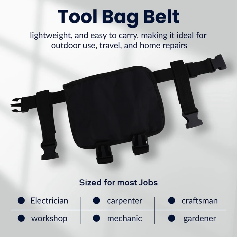 

ABRW-Tool Bag Belt Carpenter Tool Bag Belt Drill Hammer Storage Portable Belt Bag Tool Holder Waist Pocket Screwdriver Kit