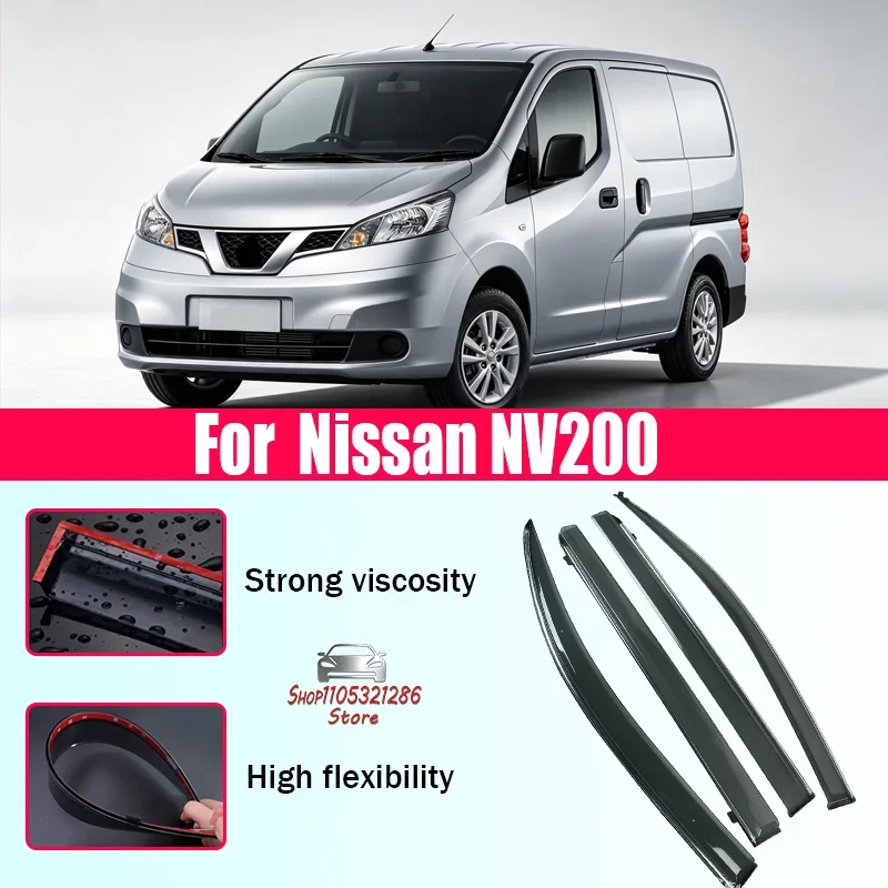 

Special rain cover for Nissan NV200 car window rain cover modification, covering the rain eyebrow window deflector