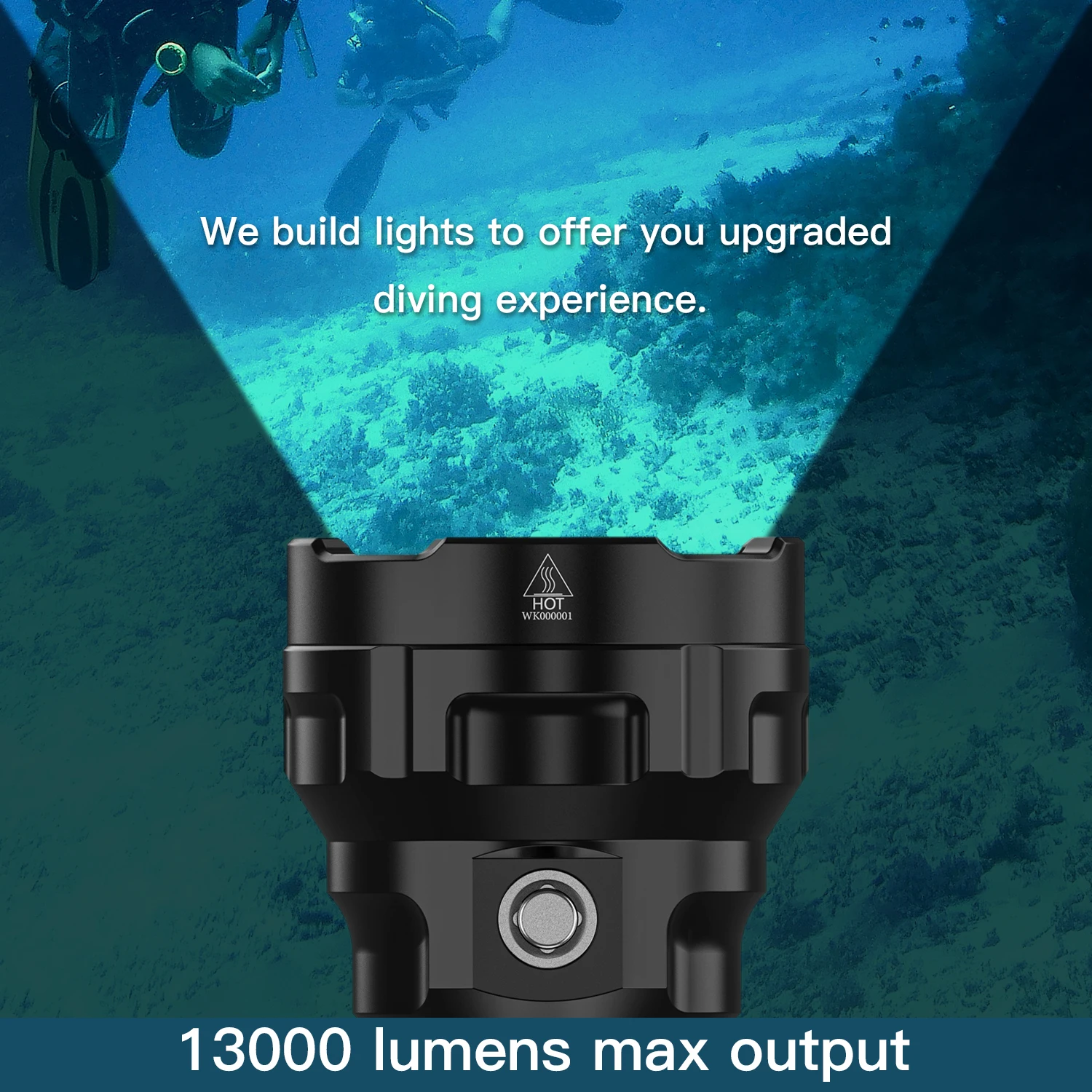 Wurkkos DL70 13000LM Underwater Flashlight IPX8