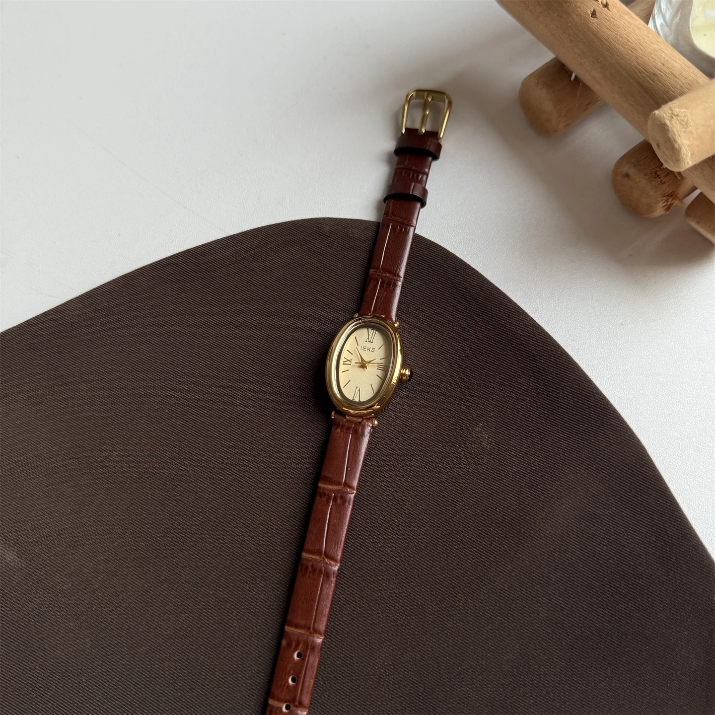 ساعات مختارة راقية، طراز فرنسي كلاسيكي عتيق، ساعات نسائية عالية القيمة، تصميم متعدد الاستخدامات، ساعات نسائية أصلية. #2