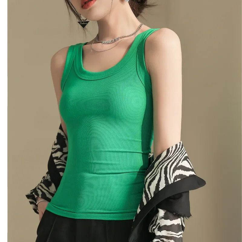 Sexy Tank Top Ribbed Halter Crop Tops Women Summer Camis Backless Camisole Fashion Casual Tube Female Sleeveless Cropped Vest