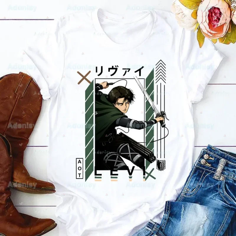 Attack On Titan Summer Shirt Graphic T Shirt Women Shingeki no Kyojin Anime Allen Tops O-neck Tees Funny Girls Tshirt