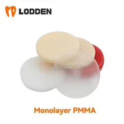 LODDEN monowarstwowy dysk dentystyczny PMMA 98mm laboratorium dentystyczne przedcień monochromatyczny blok żywiczny 1 szt. Do systemu CAD/CAM materiały dentystyczne