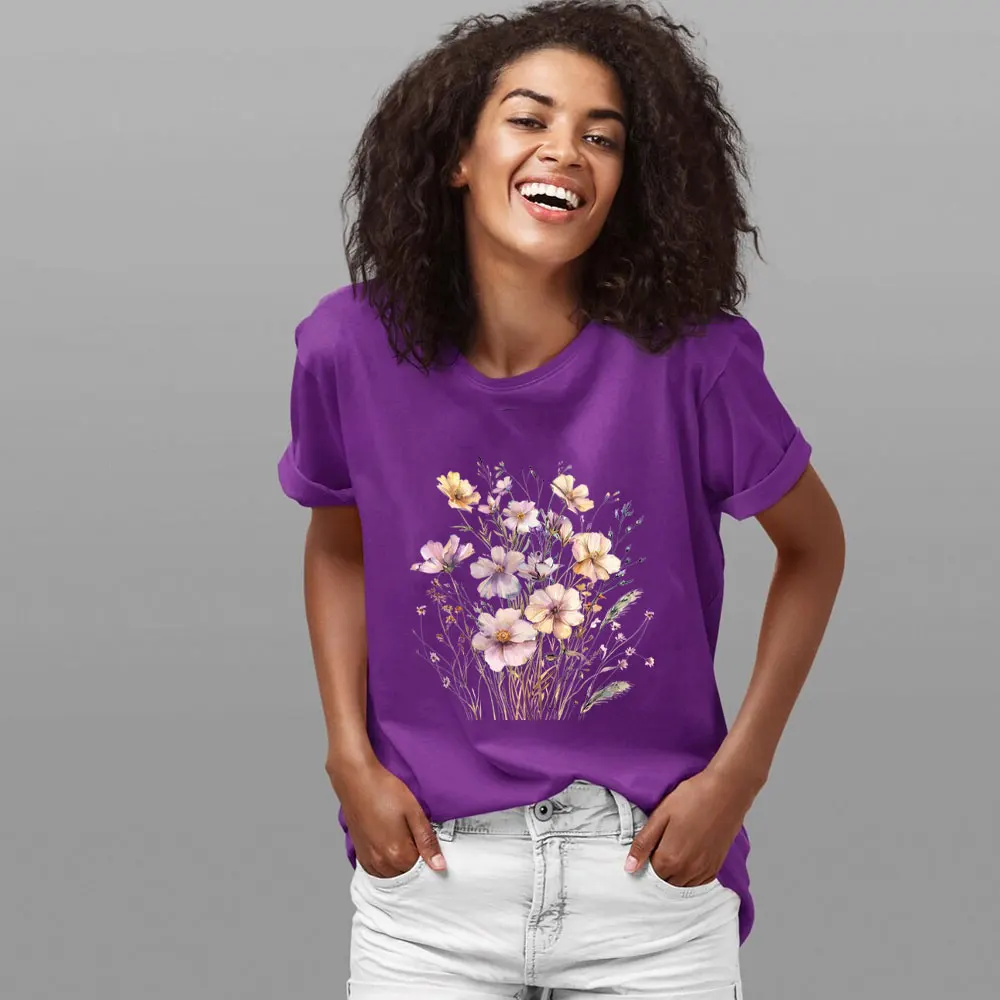 빈티지 장미 꽃 다리미 패치 꽃잎 꽃 데칼 티셔츠 스웨터 가방 의류에 대한 열전달 스티커