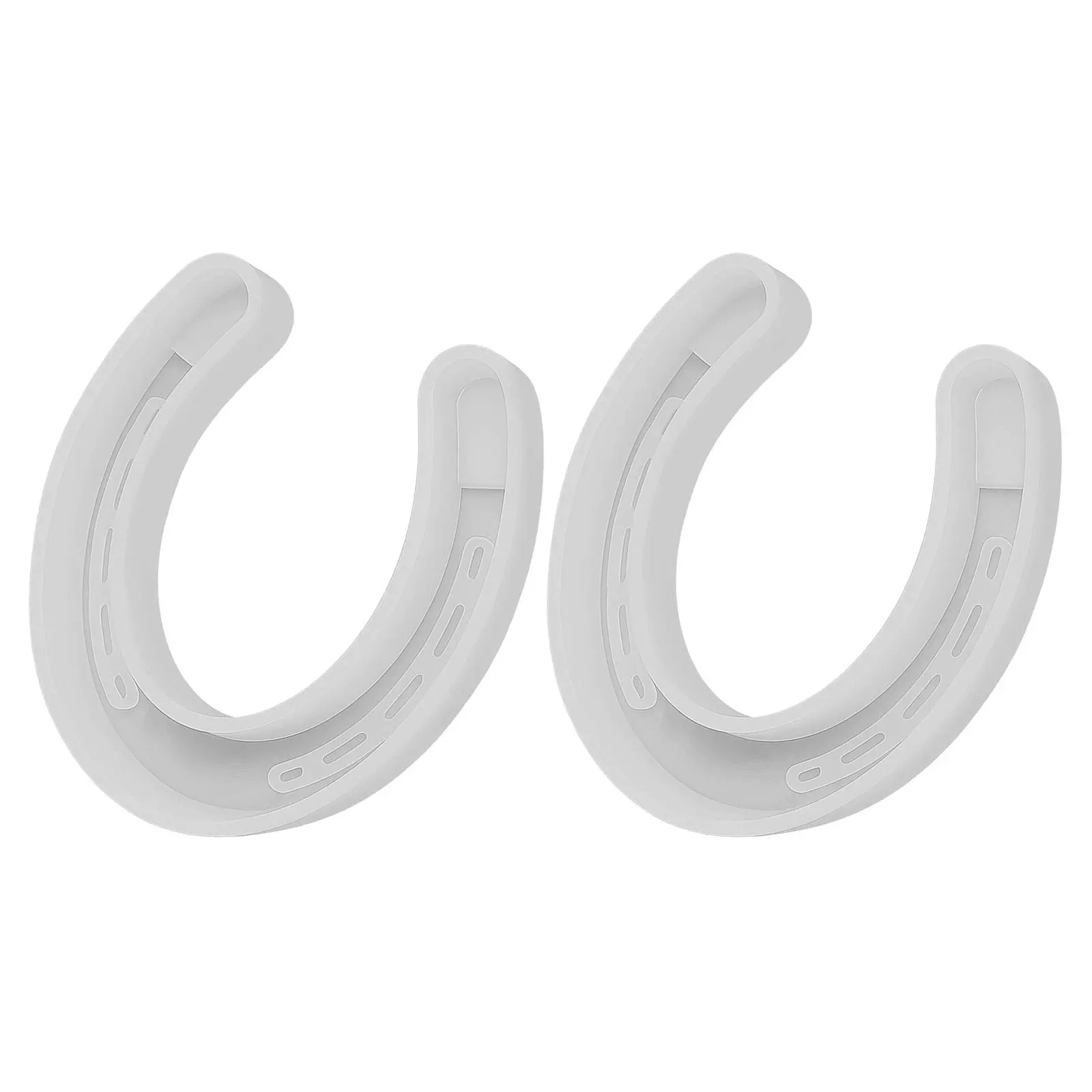 

2pcs Silicone Horseshoe Molds White High Precision Resin Casting Mold For Diy Jewelry Making Cake Decorating Chocolate Fondant