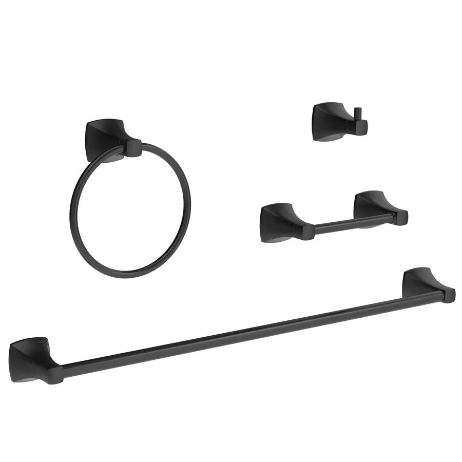 

Набор аксессуаров для ванной комнаты: держатель для полотенец, крючок для халата, держатель для туалетной бумаги из нержавеющей стали и цинкового сплава.