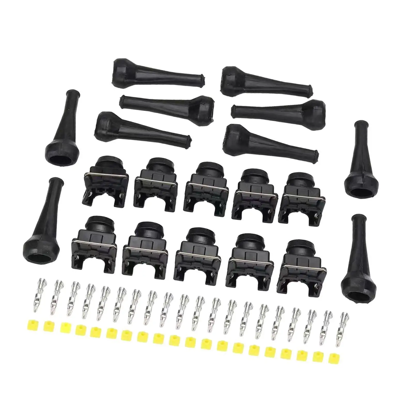 

10 разъемов топливной форсунки с уплотнениями и штифтами, водонепроницаемый аксессуар