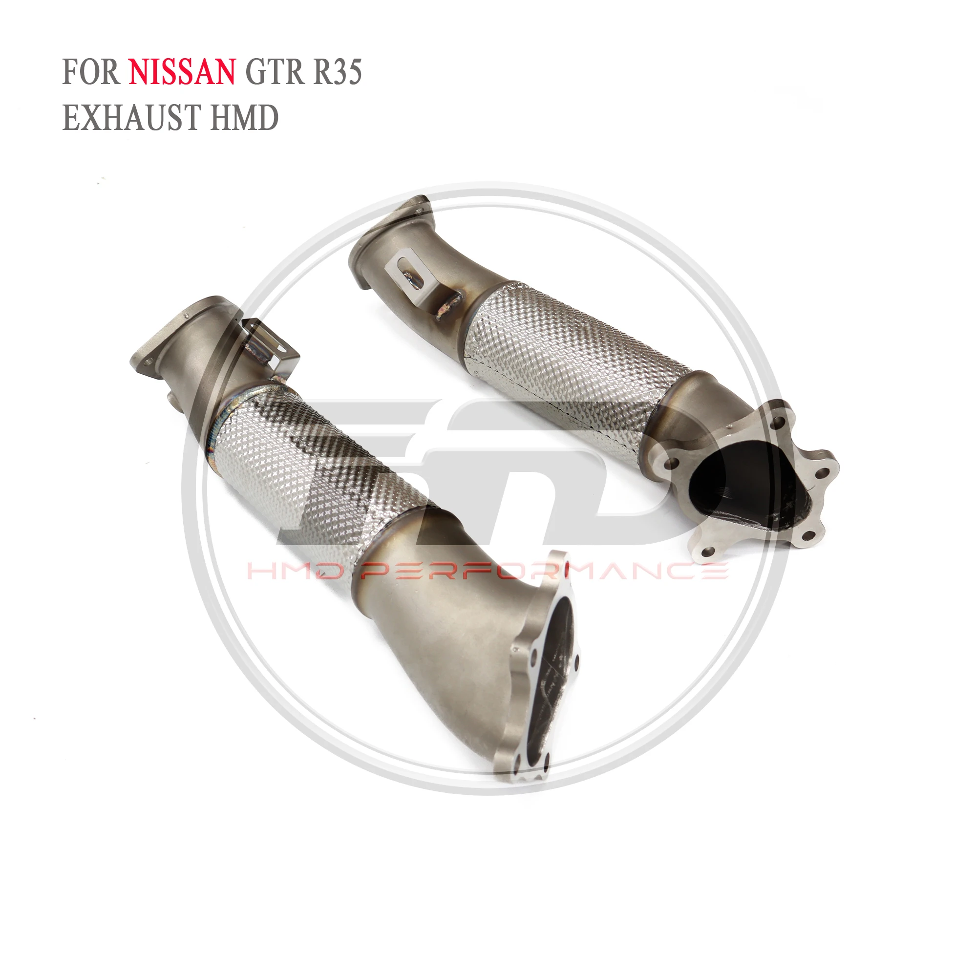 

HMD Exhaust System High Flow Performance Downpipe for Nissan GTR R35 With Heat Shield 3.5" Racing Pipe