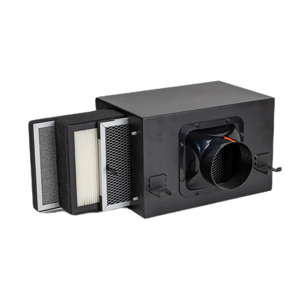 

Air Filter Box 8 Inch Dia 200MM with 3 Layers Filters Pre-filter Hepa and Carbon Filter For Ventilation Air Conditioner System