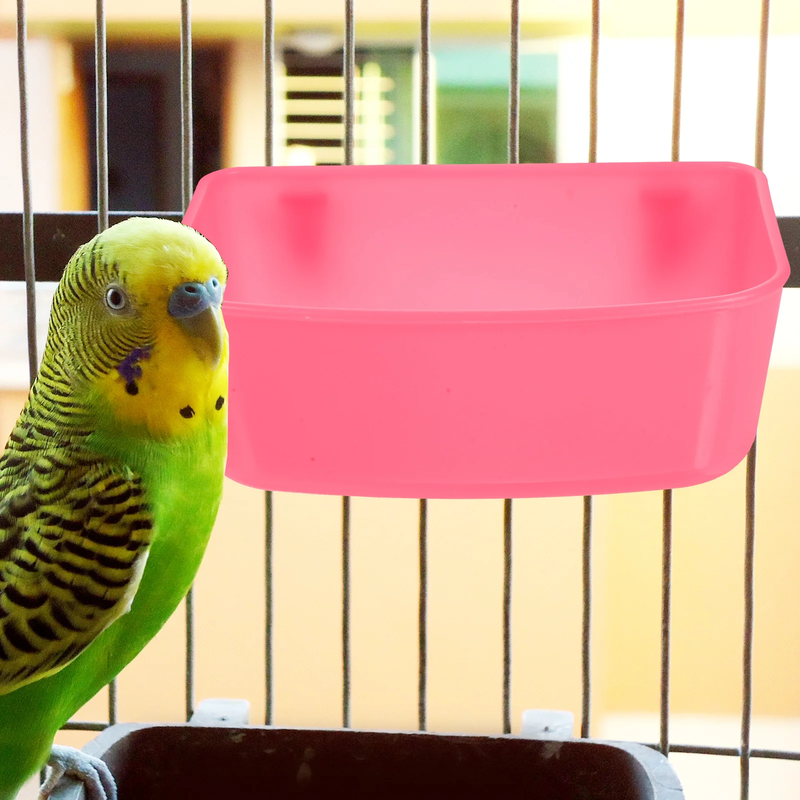 

3pcs Cage Food Bowl Parrot Feeding Container Sturdy Plastic Feeder Bowl Food Holder For Parrots Pigeons Cockatiels Lightweight
