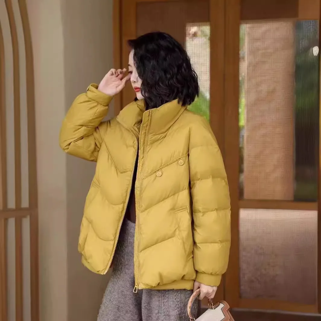 Elegancka kurtka puchowa damska w stylu chińskim, krótka kurtka puchowa, wyszczuplająca, gruba, ciepła odzież wierzchnia na zimę, zimowe płaszcze damskie JK-234