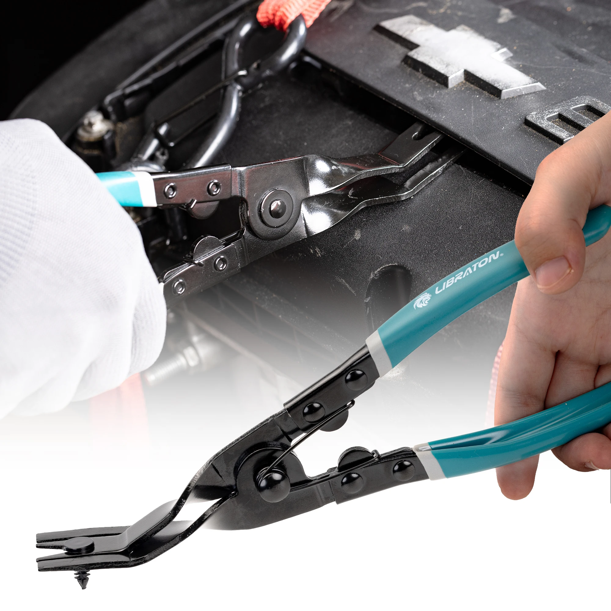 Libraton Auto Clip Pinze Strumento Pannello Clip Pinza Dispositivo di Rimozione di Fissaggio Automotive Auto Trim e Porta Pannello Rimozione Rivetto Strumento di Riparazione 1 pz