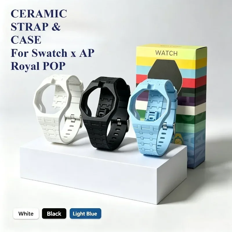 2026-1 Bio‑Material Upgrade Set for Swatch X AP Royal POP Bio‑Based Watch Shell + Band Convert Pocket Watch To Wristwatch