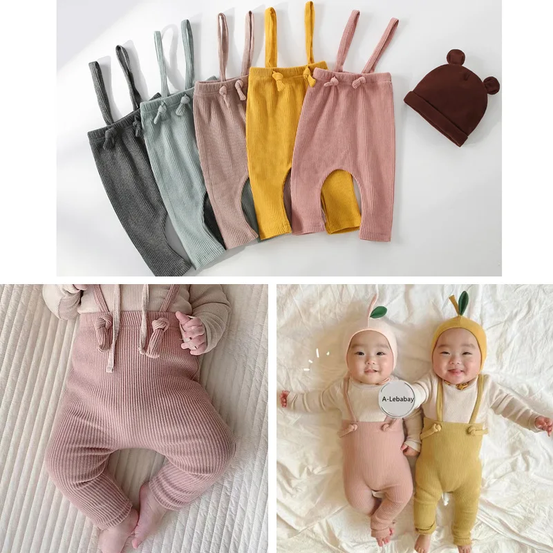 Newborn Baby Pants Leggings Girl Boy Ribbed Solid Elasticty PP Pants 0-24M Children Cute Bodysuit Toddler Trousers Korean Clothe