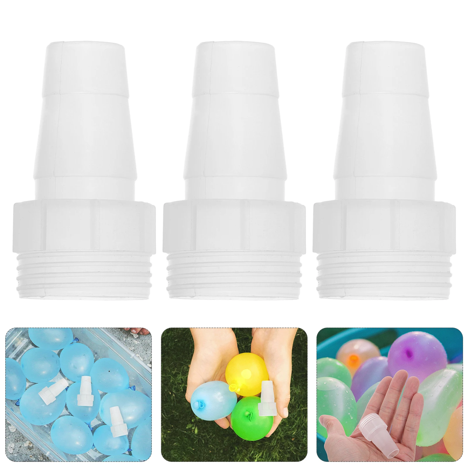 

40 Pcs Water Balloon Injector Barb Reducer Fitting Plastic Hose Adapter Male Connector Joint White