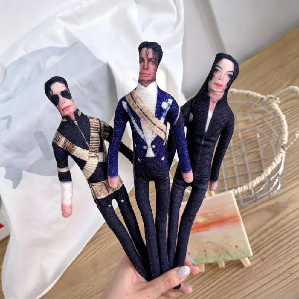 Michael Jackson Abstract Cotton Doll with Skeleton Body Poseable Creative Collectible Fan Gift Present collectible gift