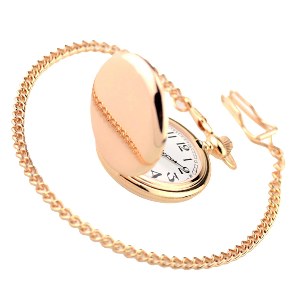 Reloj de bolsillo digital con forma de concha, colgante ligero con diseño de reloj para personas mayores
