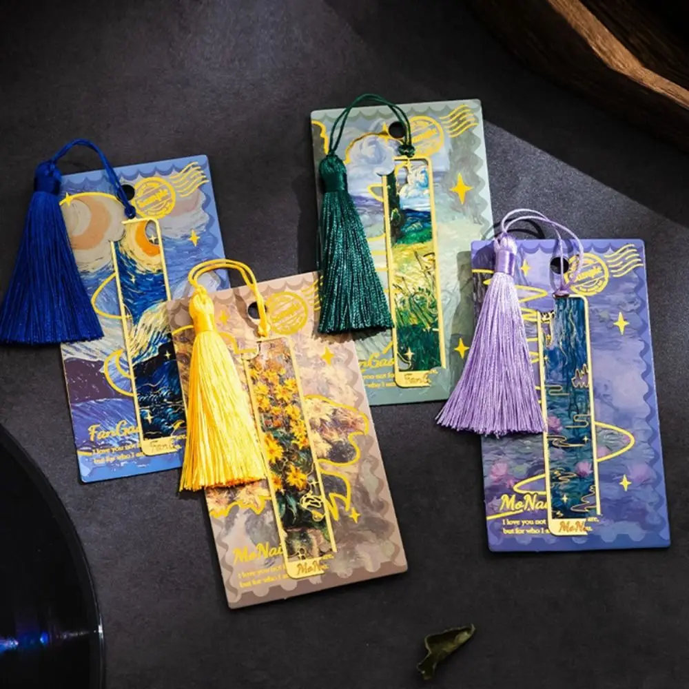 Marque-page en métal de haute qualité, peinture à l'huile, tournesol, Lotus, marqueur de Page de livre, Clip de livre de lecture creux, école et bureau