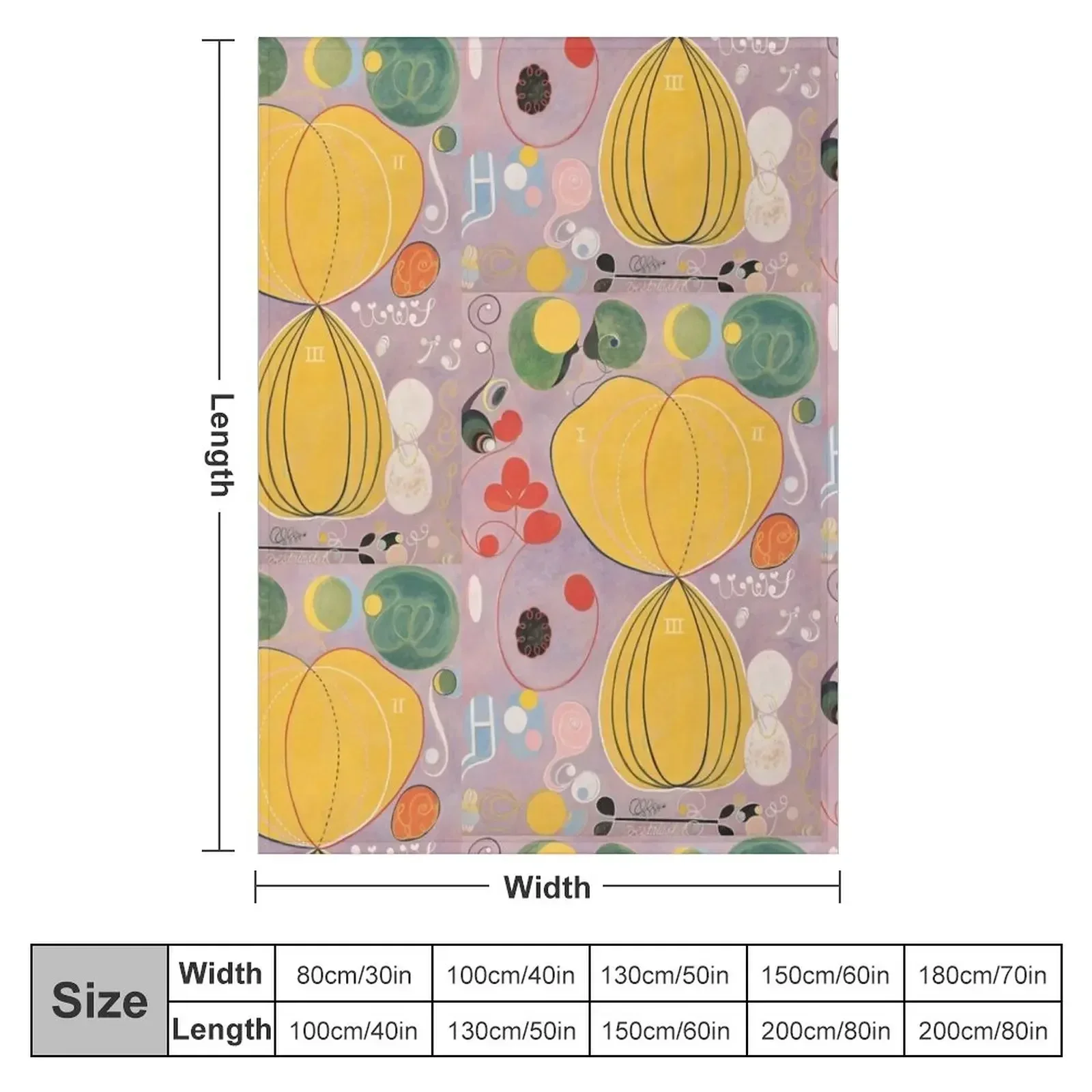 Hilma af Klint Painting Adulthood Throw Blanket Loose Stuffeds Luxury Designer Beach Blankets