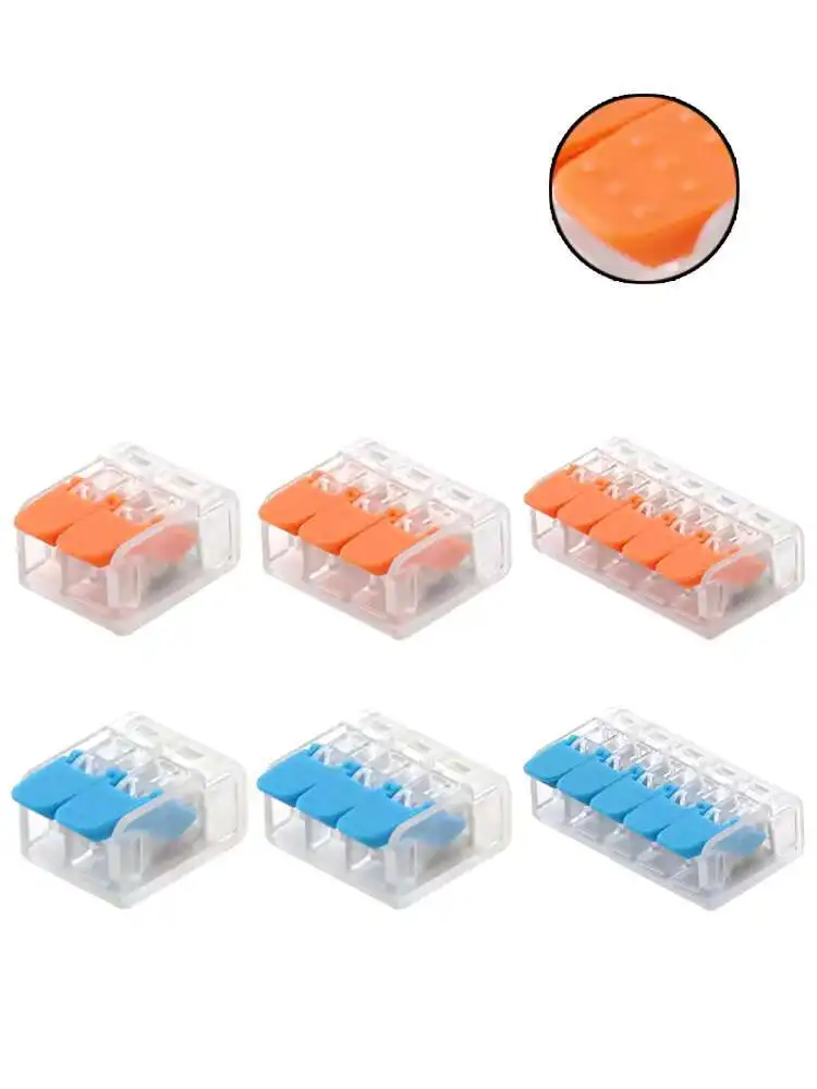 

Wire Connector 25 50 100PCS Universal Compact Wiring Cable Connector Push-in Wire Terminal Block For Home Electric Led Light