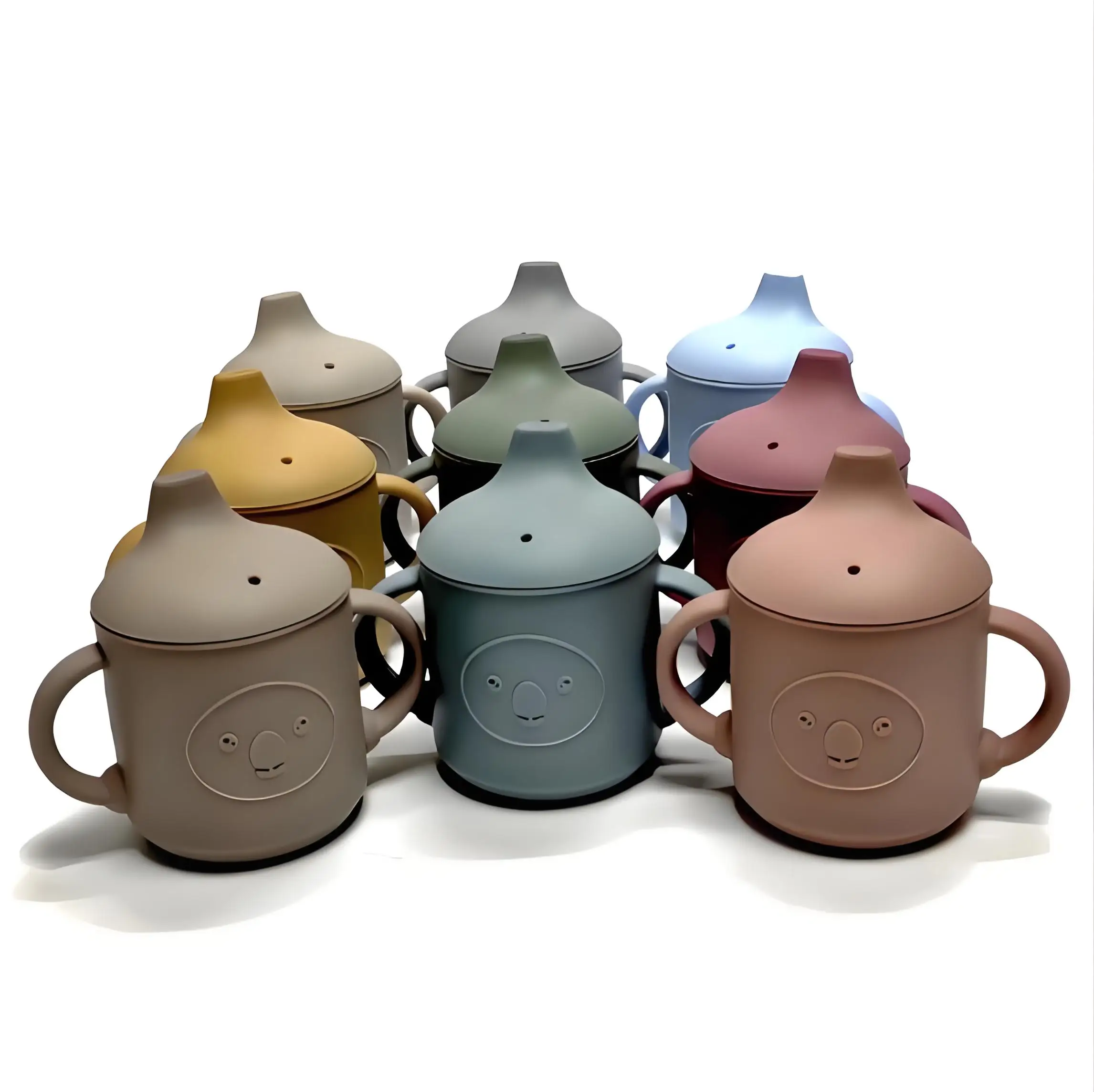 

Portable Silicone Drinking MugSchool Drinking MugHeat ResistantNo Leak Mug LidStorage Travel MugFill MilkWarm Water