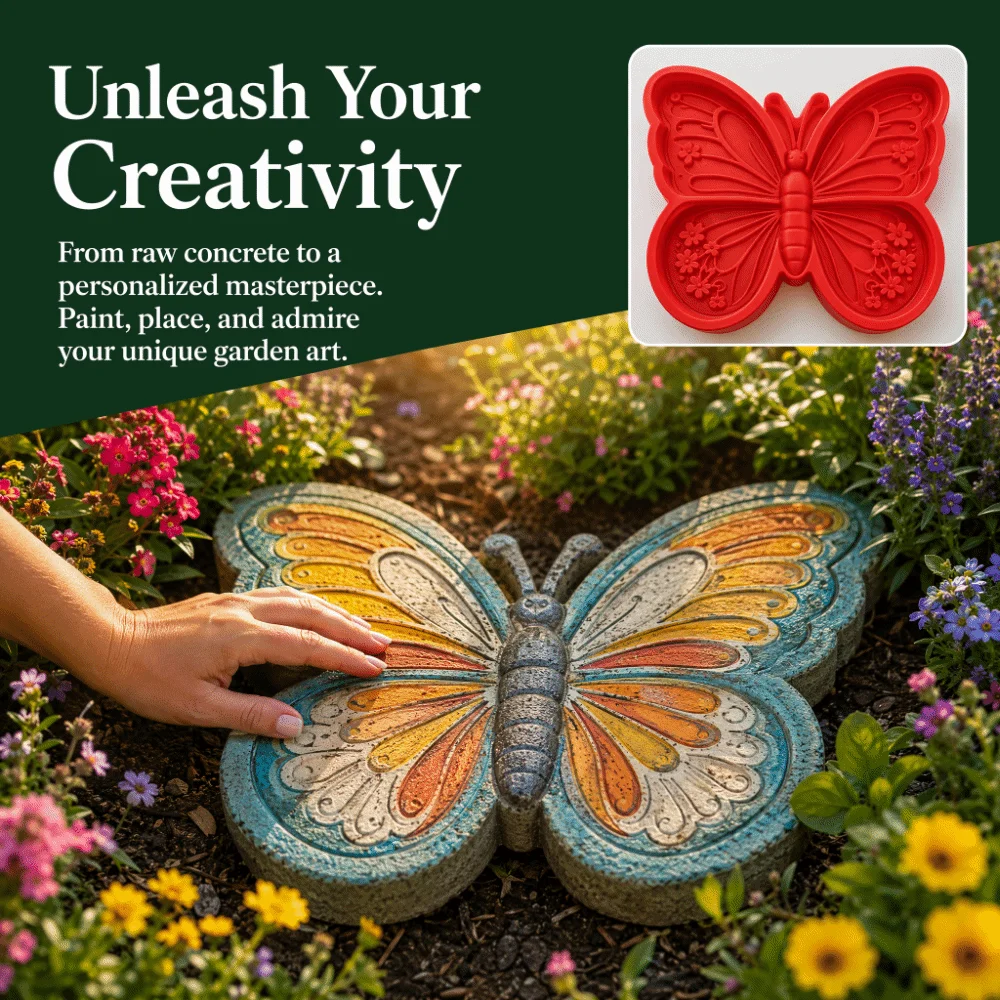 Reusable Stepping Stone Mold Sunflower Shaped Durable Plastic Garden Paver Mould Large Flower Shape DIY Cement Path Mould