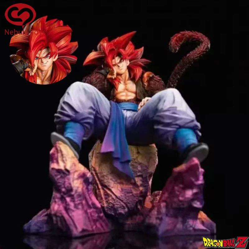 

Dragon Ball Gogeta Figure Super Saiyan 4 Red Hair Gogeta Figures 2 Heads Statue Pvc Anime Model Room Ornament Kids Toys Gifts