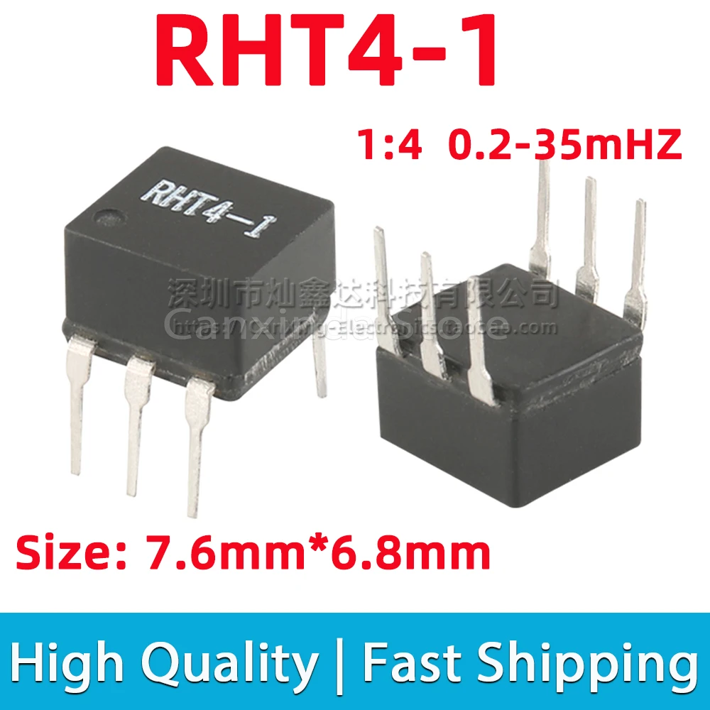 1/2/5pcs RHT4-1 Replace T4-1+ T4-1 Frequency 0.2-350MHZ Turns Ratio 1:4 Isolation RF Balun Signal Transformer