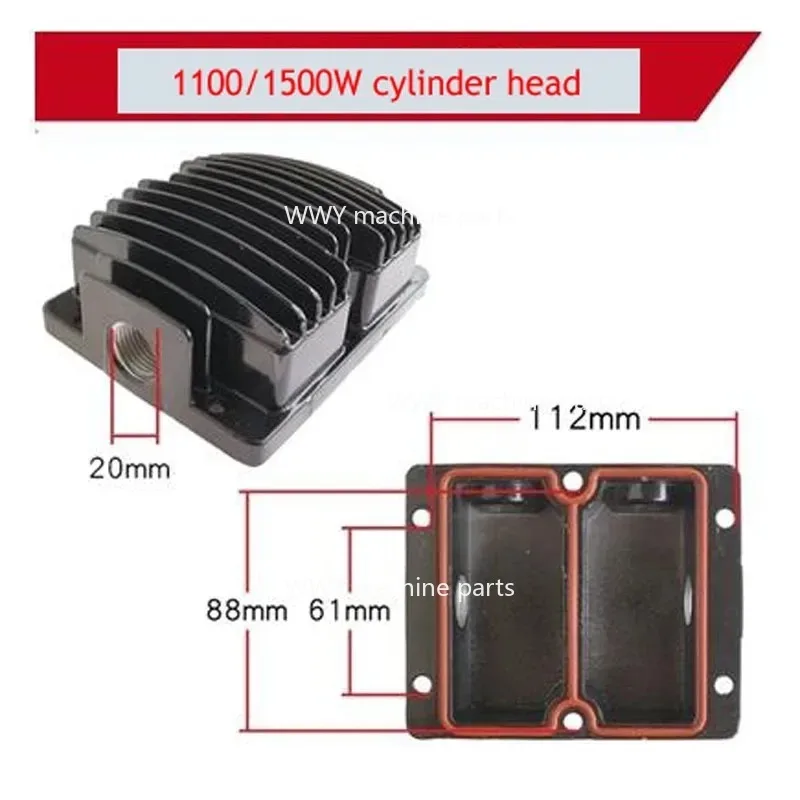 Suitable for Silent Oil-free Parts with Oil Piston, Air Compressor, Connecting Air Flow, Cylinder Head, Side Cover
