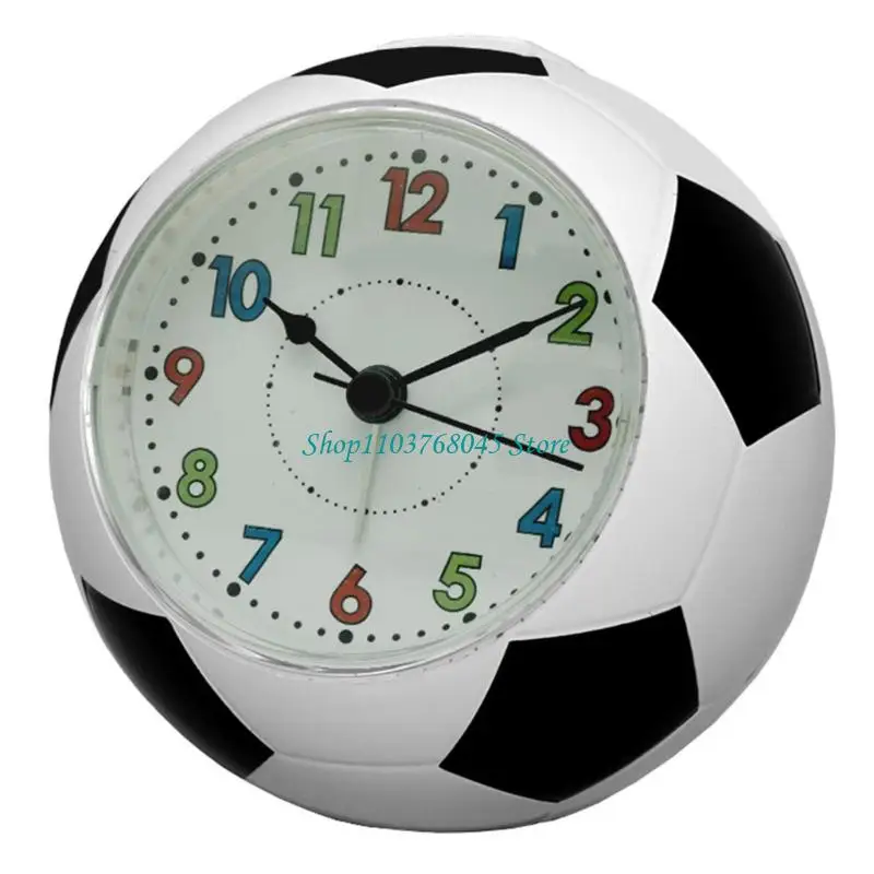R53F Battery Operated Analog Alarm Clock Silents No Ticking Clock Quieter Bedside Clocks for Bathroom Living Room Decors