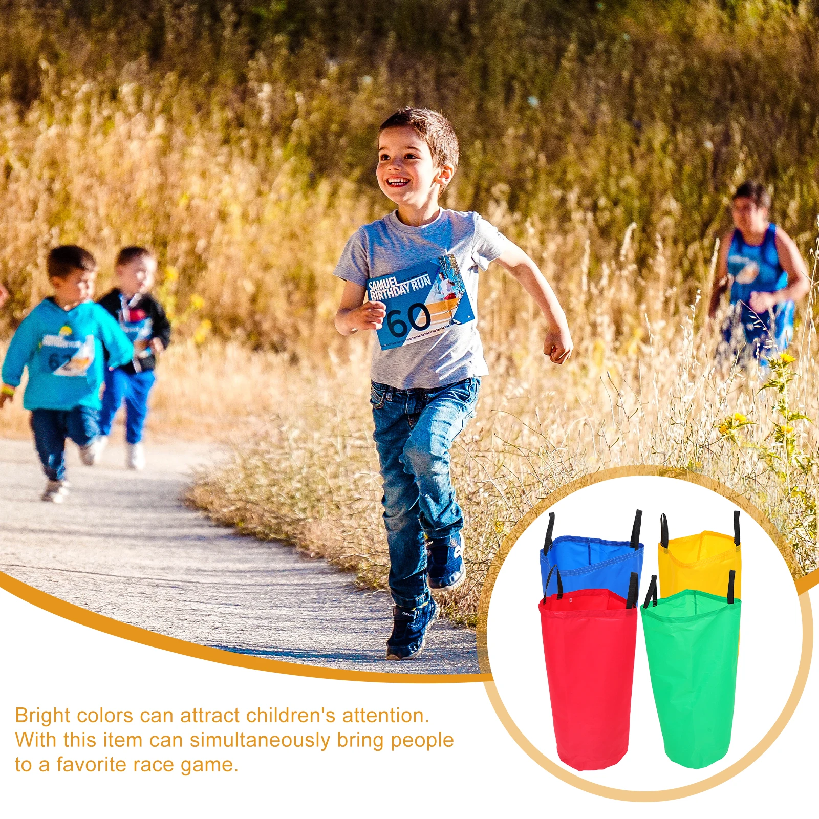 

4pcs Outdoor Jumping Bags Sack Race Game Funny Carnival Party Game Bags For Kids Adults Lightweight Potato Sack Race Bag