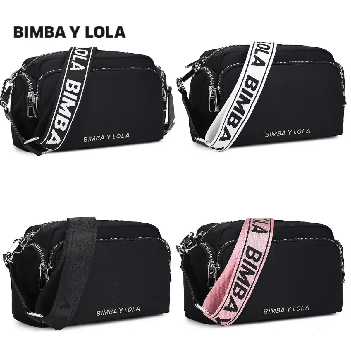 2024 Original BIMBA and LOLA Women Sling Bag Fashion Nylon Shoulder Bag Zipper Scratch Waterproof Versatile Bag