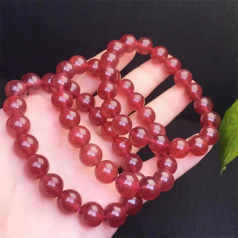 10MM Natural Pigeon Blood Bracelet Fashion Energy Stone Reiki Healing Crystal Strand Fengshui Gifts 1PCS