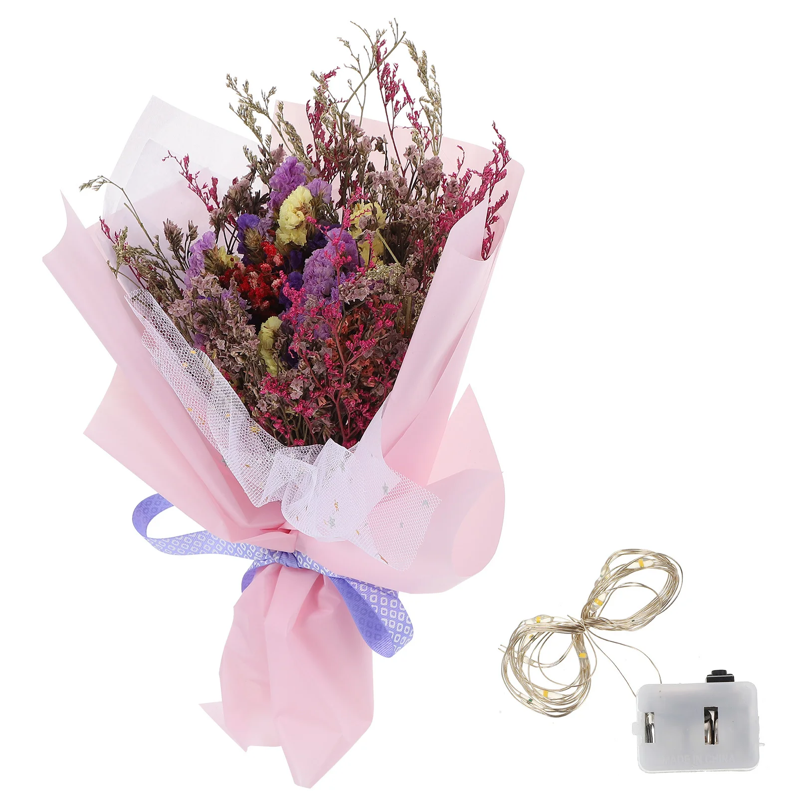 1Set Getrockneter Blumenstrauß, Blumenarrangement, natürlich, konserviert, romantisch, Hochzeit, Heimdekoration, Foto-Requisiten, natürlicher getrockneter Blumenstrauß