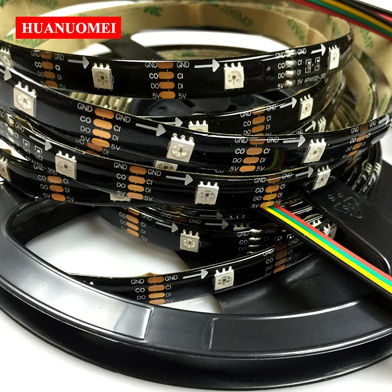 

5V 32LEDs/M SK9822 LED Strip 5050 SMD RGB Pixel Light TV Lamp Outdoor Decoration Individually Addressable Digital Flexible Tape