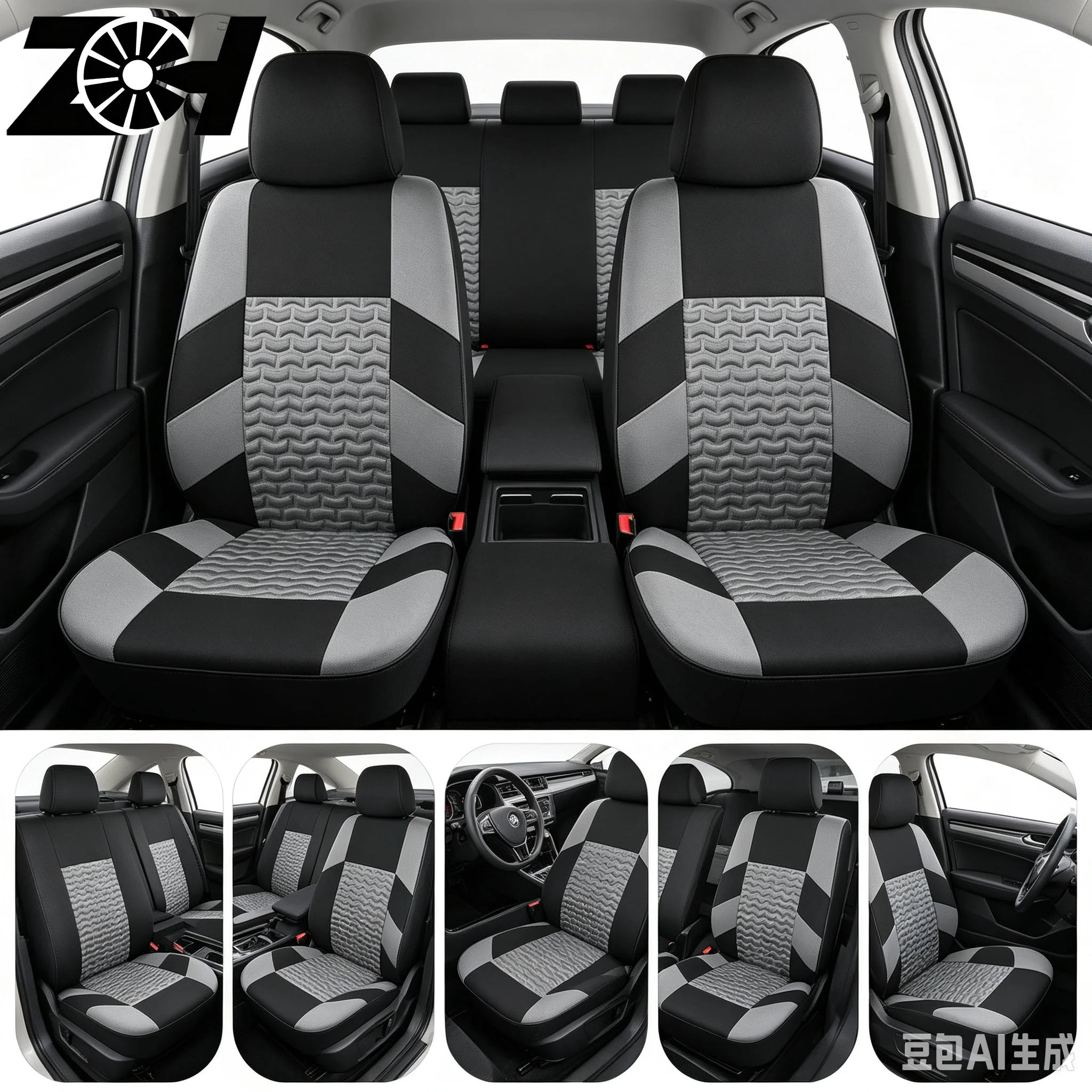 Universal 7 Colors 5 7 8 Seats CoverAuto Car Seat Covers Ployester Cushion Full Set Front Rear For Sedans Seat Cover AT MT