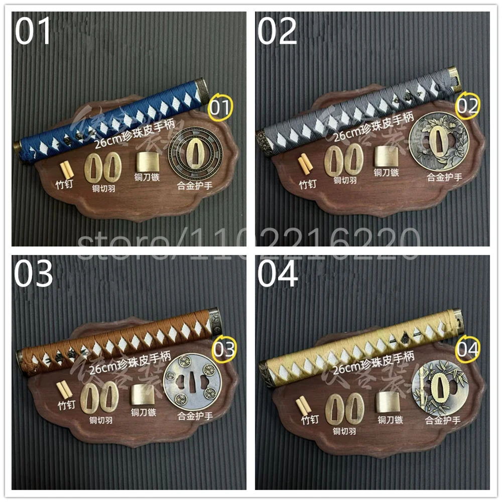 Very Nice Set Alloy Tsuba Handguard Guard Tsuka Handle Hilt Brass Habaki Seppa For Japanese Real Japan Samurai Sword Fittings