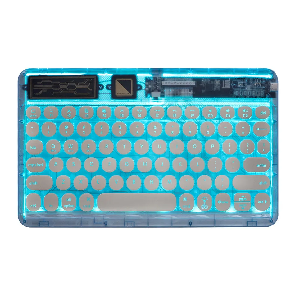 Imagem -04 - Cristal Backlit Teclado Bluetooth para Ipad Air 10.2 10th Samsung Huawei Lenovo Xiaomi Mipad Tablet Teclado do Laptop Cores