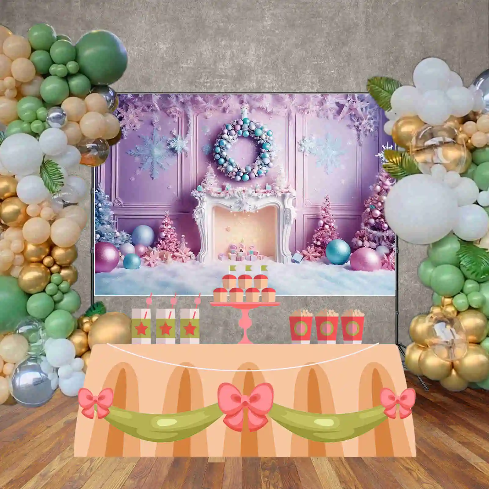 MOON.QG Рождественская Мерцающая рождественская елка фон фиолетовый орнамент елка камин снежинка фон фотозона товары