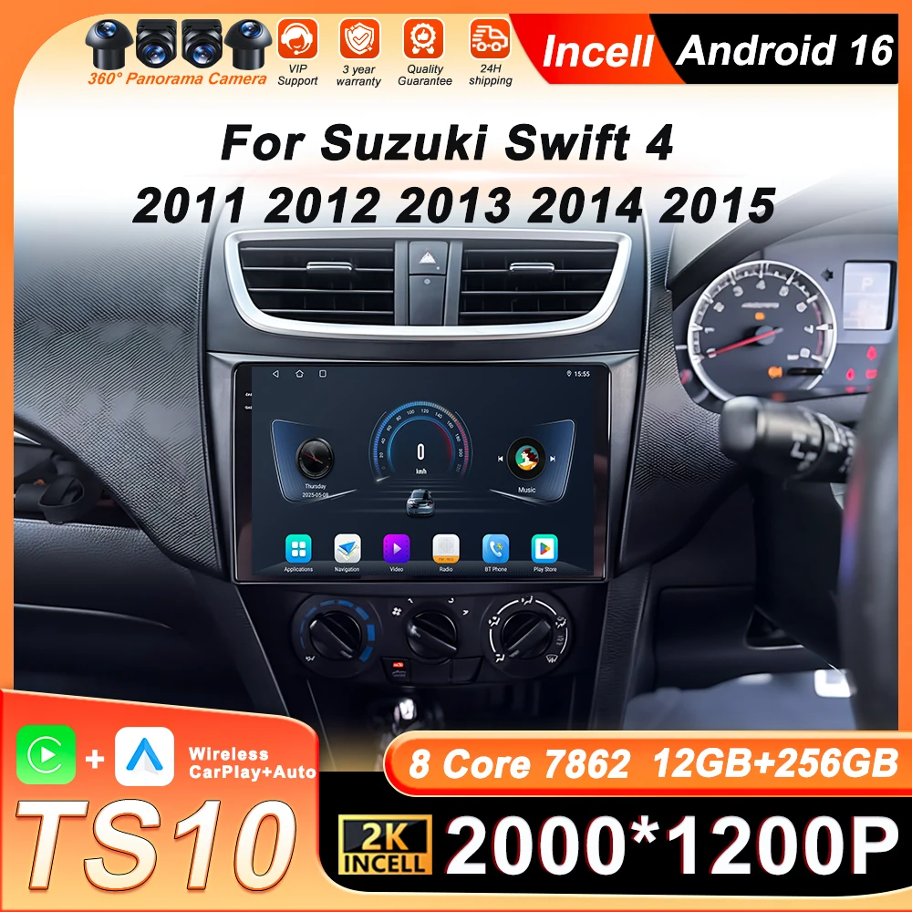 

Android 16 беспроводной Carplay Auto для Suzuki Swift 4 2011 2012 2013 2014 2015 автомобильный радиоприемник видео мультимедийный плеер сенсорный экран GPS