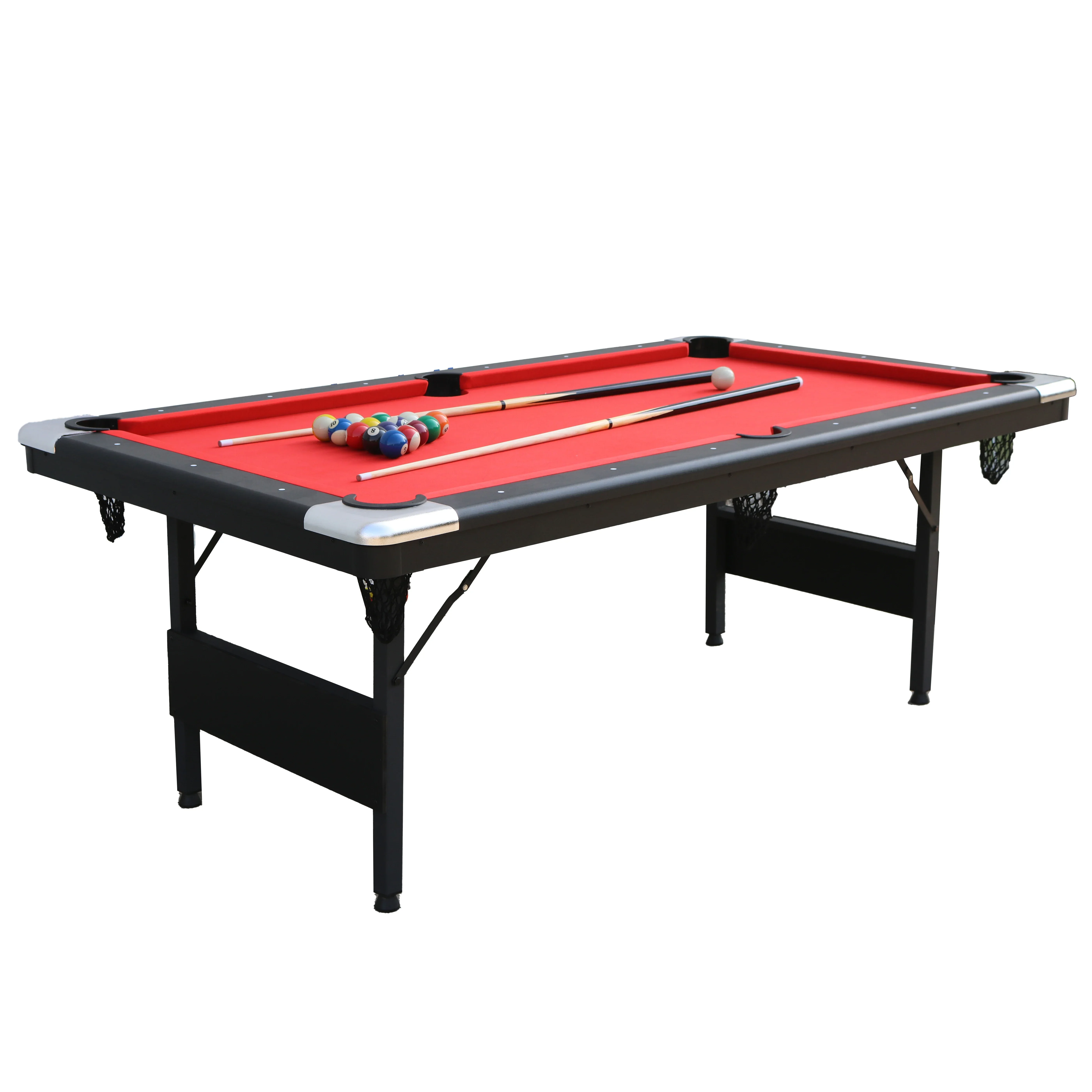 7FT Portable Folding Billiard Pool Table Indoor Game With MDF Cushion And PVC Pocket For Sports