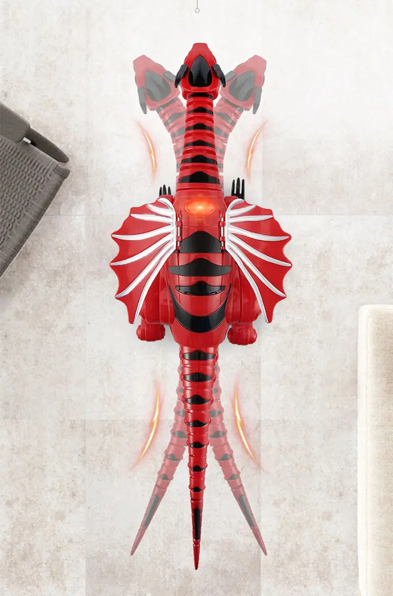 재미있는 쥬라기 전기 공룡 모형 장난감 시뮬레이션 걷는 공룡 로봇 빛과 소리와 함께 흔들리는 음악 드래곤 장난감 어린이 선물