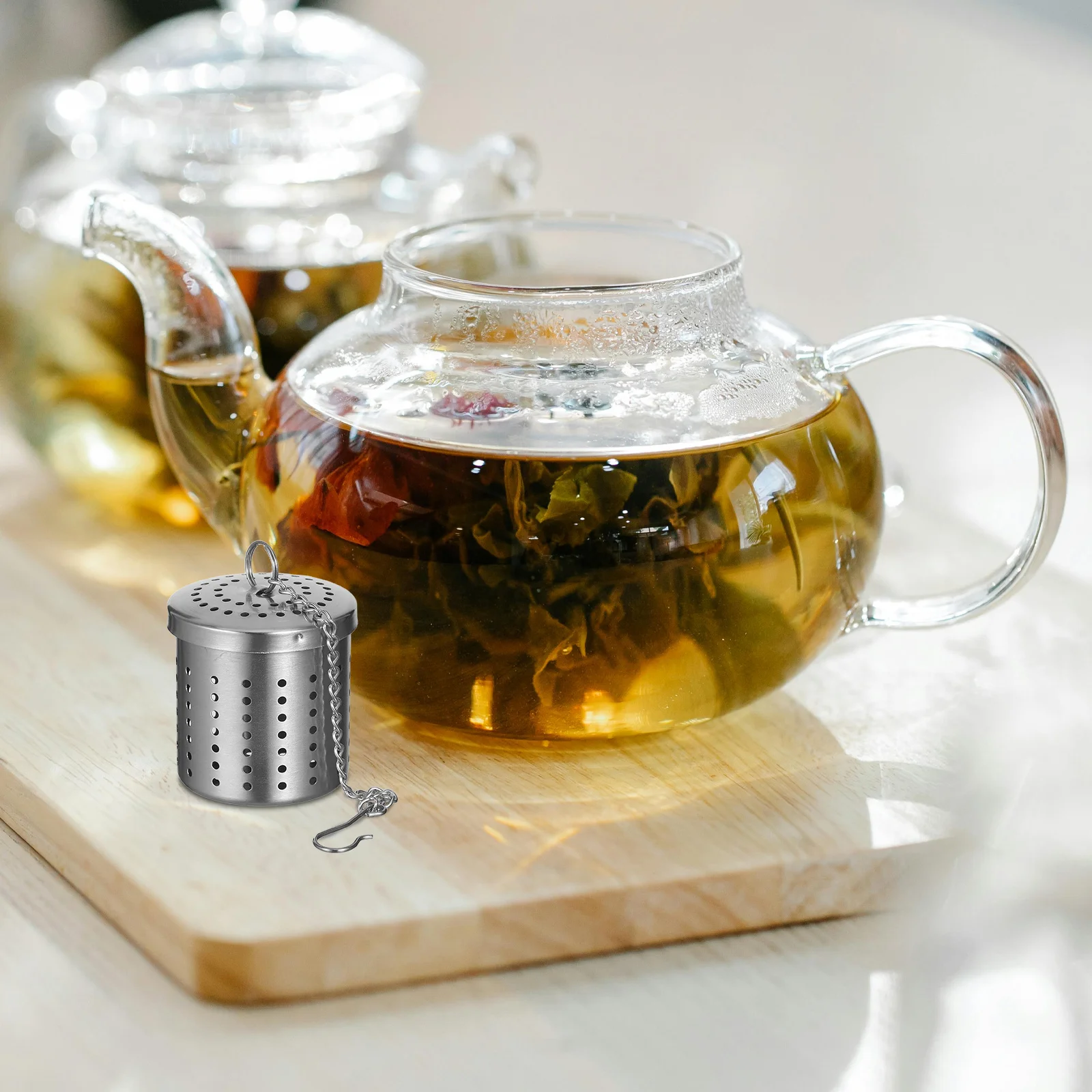 

1pc Seasoning Tea Ball Stainless Steel Spice Filter For Kitchen Use Household Filter Basket Practical Tea Strainer Convenient